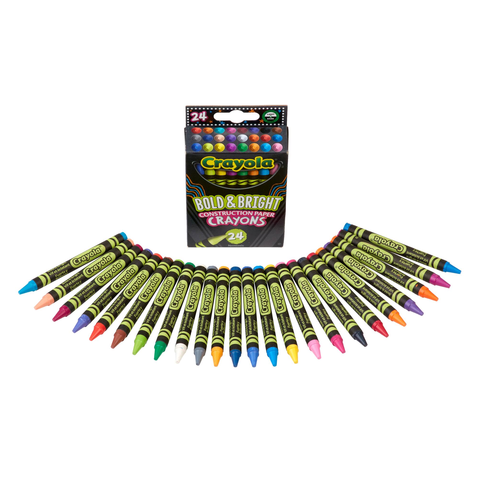 Crayola® Bold & Bright Construction Paper Crayons, 24ct.